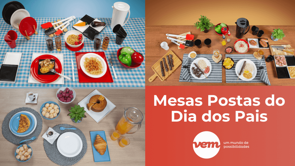 Mesa posta do Dia dos Pais